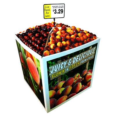 Pallet display for fruits