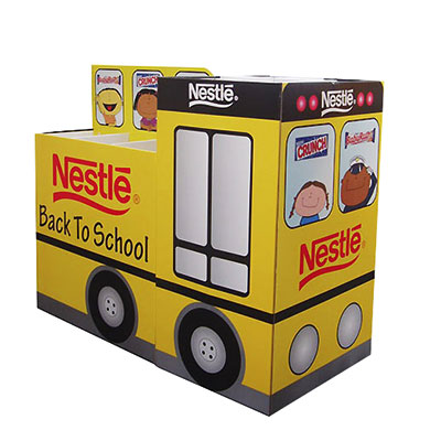 Cardboard pallet display stand for Nestle