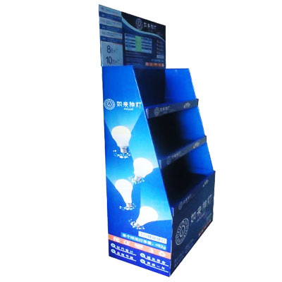 LED bulbs cardboard display stand,Shelf display stand from Shenzhen