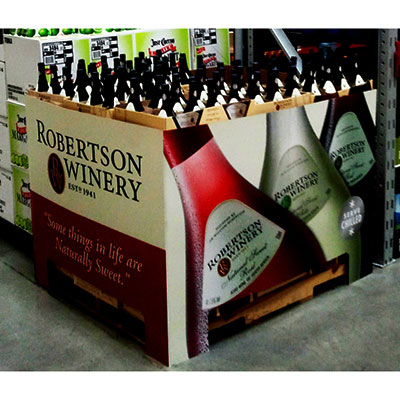 Cardboard Pallet Display Stand for Wines