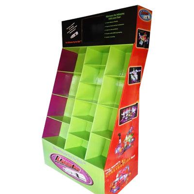 Compartment Cardboard display stand,cell merchandiser display stand