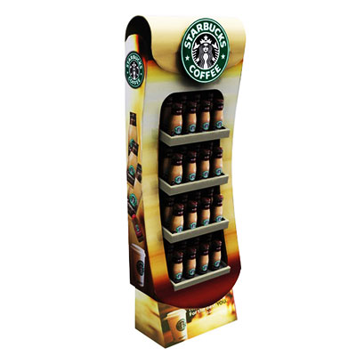 Retail display stand for Starbucks Coffees