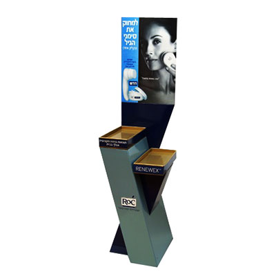 China cosmetics cardboard display stand