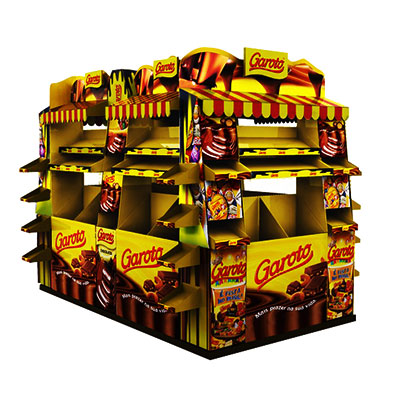 Cardboard pallet display stand for Garoto Promotion