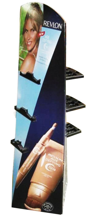 Cosmetic Cardboard Display Shlef,Pop Up Display,Mascara Display Stand,Disposable Paper Display Rack,Free Standing Display