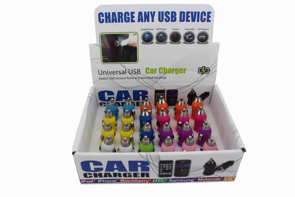 Cardboard counter display box for car charger