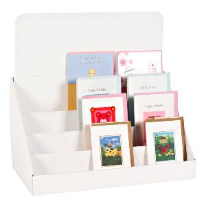 Cardboard counter greeting cards display