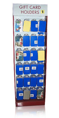 Gift card holders floor display stand Swiss