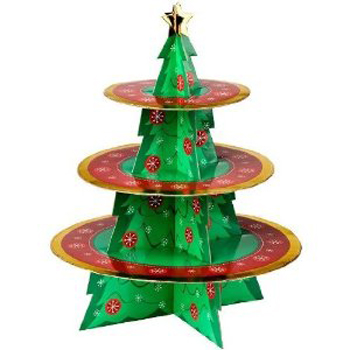 Christmas Tree Display Stand with 3 Round Trays