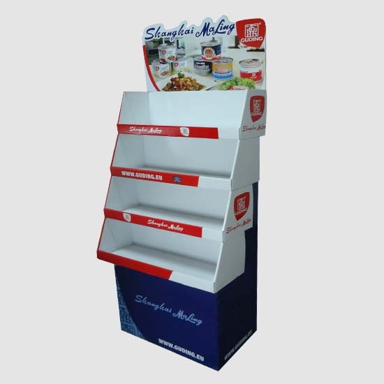 Cardboard Advertising Display Stand For Food Can